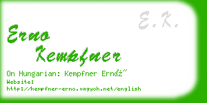 erno kempfner business card